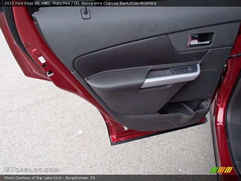 Ruby Red / SEL Appearance Charcoal Black/Gray Alcantara 2013 Ford Edge SEL AWD