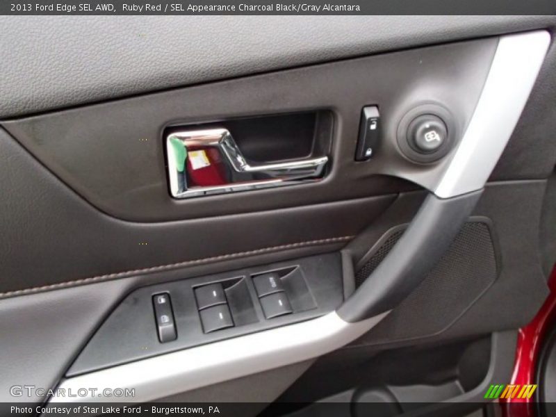 Ruby Red / SEL Appearance Charcoal Black/Gray Alcantara 2013 Ford Edge SEL AWD
