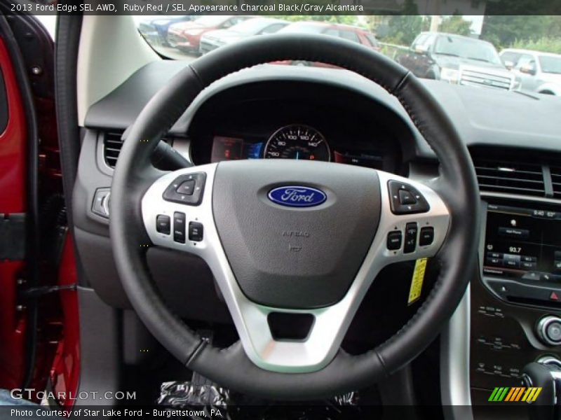 Ruby Red / SEL Appearance Charcoal Black/Gray Alcantara 2013 Ford Edge SEL AWD