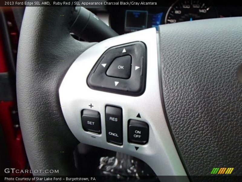 Ruby Red / SEL Appearance Charcoal Black/Gray Alcantara 2013 Ford Edge SEL AWD