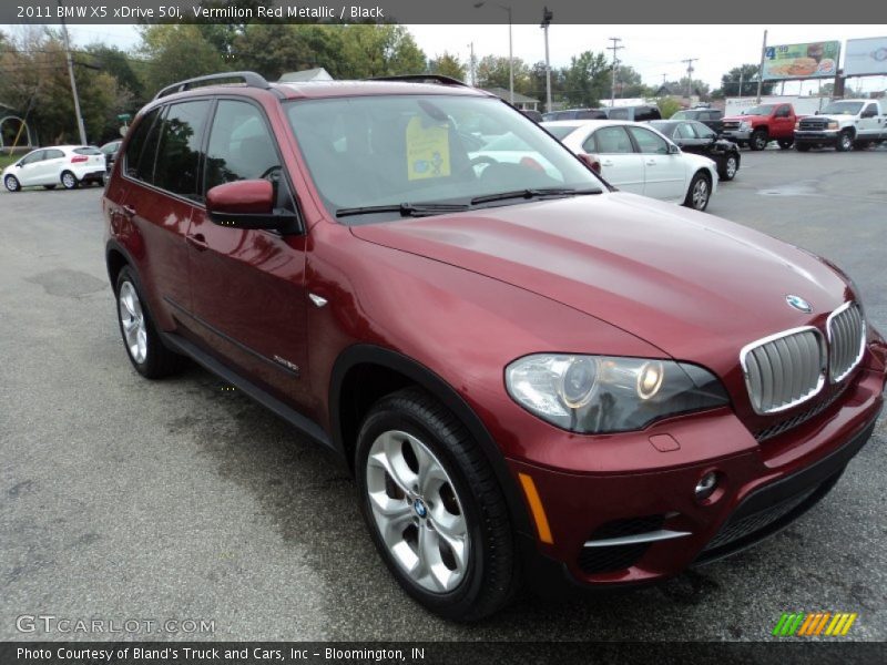 Vermilion Red Metallic / Black 2011 BMW X5 xDrive 50i