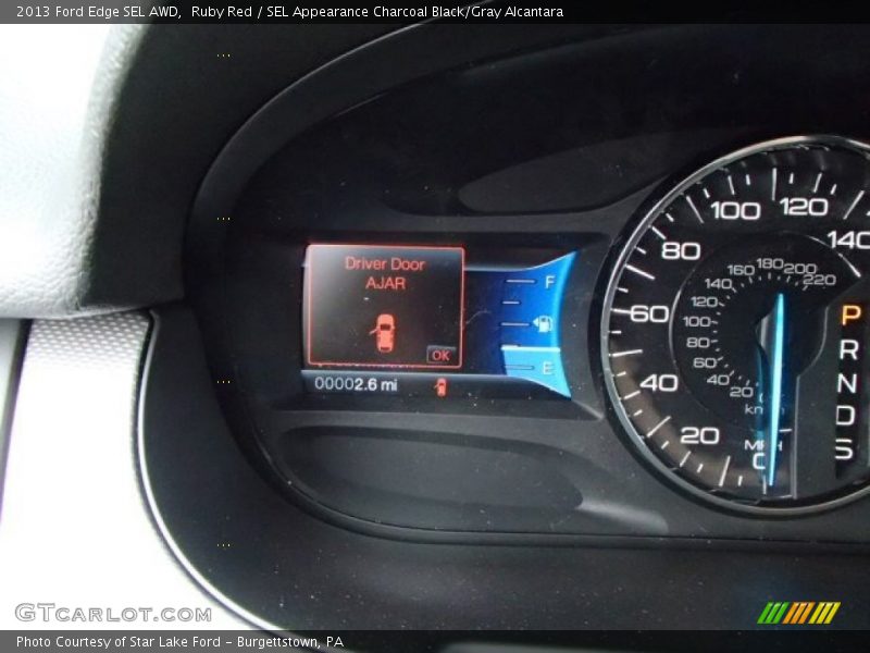 Ruby Red / SEL Appearance Charcoal Black/Gray Alcantara 2013 Ford Edge SEL AWD