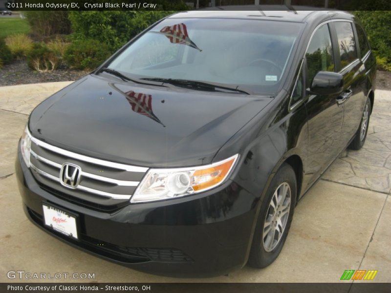Crystal Black Pearl / Gray 2011 Honda Odyssey EX
