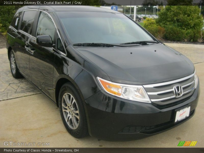 Crystal Black Pearl / Gray 2011 Honda Odyssey EX