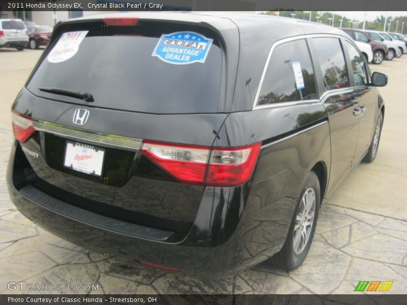 Crystal Black Pearl / Gray 2011 Honda Odyssey EX