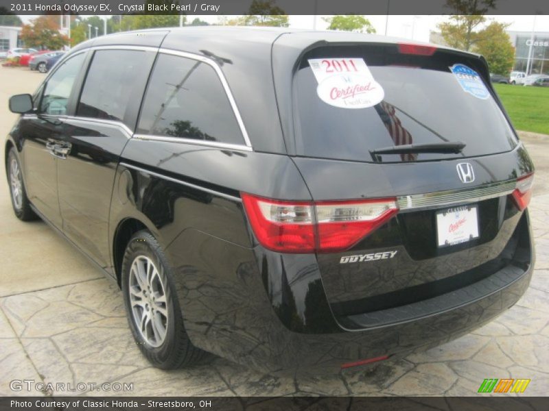 Crystal Black Pearl / Gray 2011 Honda Odyssey EX