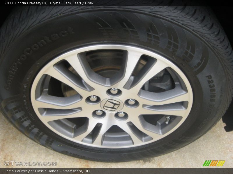 Crystal Black Pearl / Gray 2011 Honda Odyssey EX