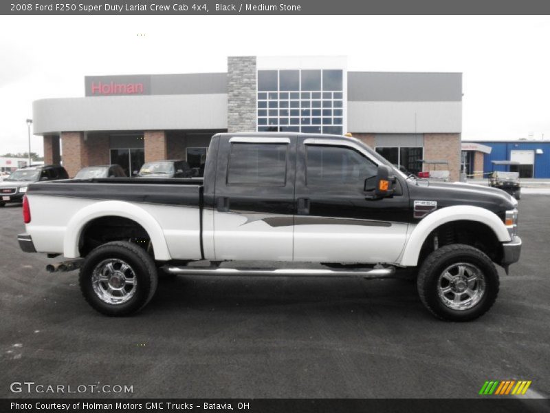 Black / Medium Stone 2008 Ford F250 Super Duty Lariat Crew Cab 4x4