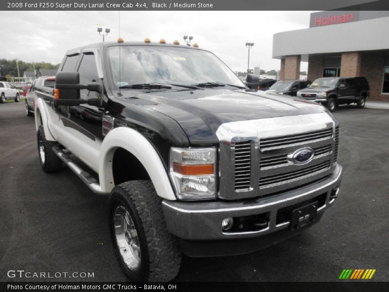Black / Medium Stone 2008 Ford F250 Super Duty Lariat Crew Cab 4x4