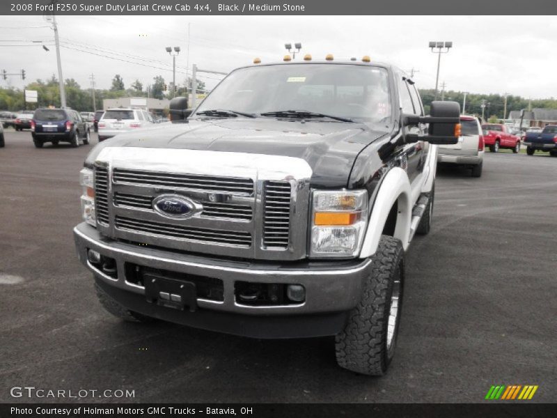 Black / Medium Stone 2008 Ford F250 Super Duty Lariat Crew Cab 4x4