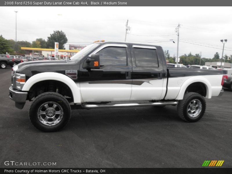 Black / Medium Stone 2008 Ford F250 Super Duty Lariat Crew Cab 4x4