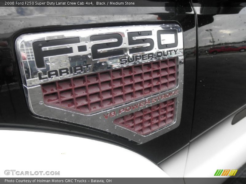 Black / Medium Stone 2008 Ford F250 Super Duty Lariat Crew Cab 4x4