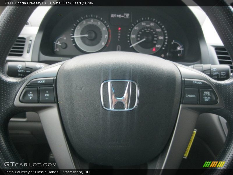 Crystal Black Pearl / Gray 2011 Honda Odyssey EX