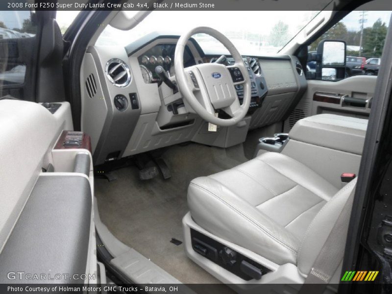 Black / Medium Stone 2008 Ford F250 Super Duty Lariat Crew Cab 4x4