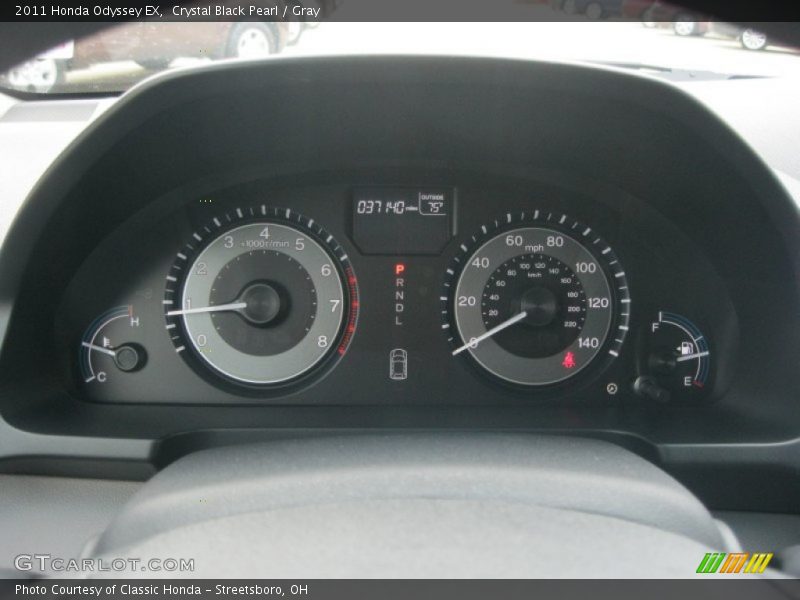 Crystal Black Pearl / Gray 2011 Honda Odyssey EX