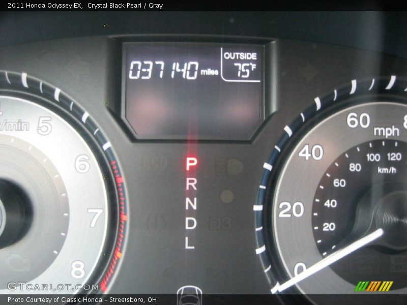Crystal Black Pearl / Gray 2011 Honda Odyssey EX