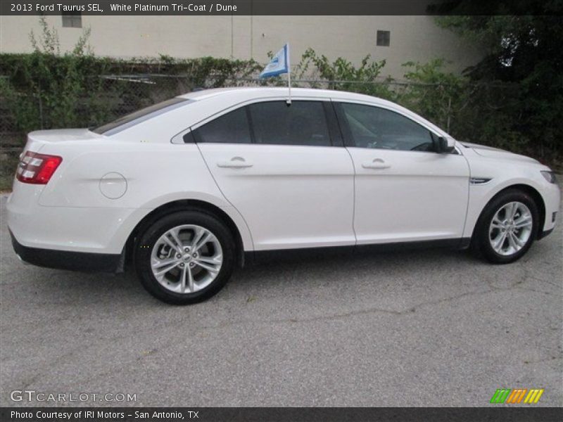 White Platinum Tri-Coat / Dune 2013 Ford Taurus SEL