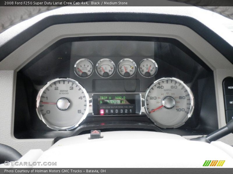 Black / Medium Stone 2008 Ford F250 Super Duty Lariat Crew Cab 4x4