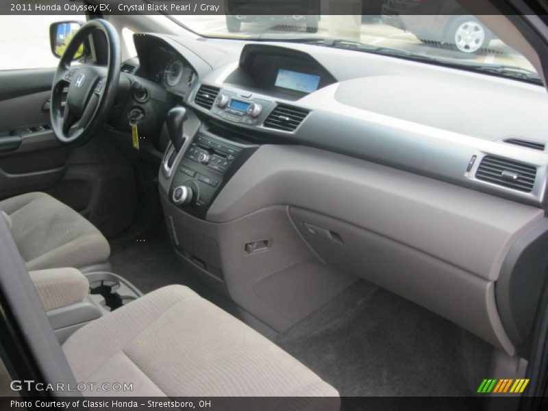 Crystal Black Pearl / Gray 2011 Honda Odyssey EX