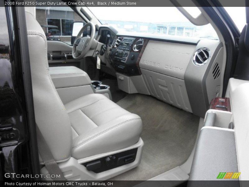 Black / Medium Stone 2008 Ford F250 Super Duty Lariat Crew Cab 4x4