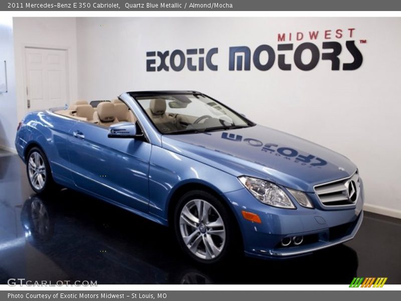 Quartz Blue Metallic / Almond/Mocha 2011 Mercedes-Benz E 350 Cabriolet