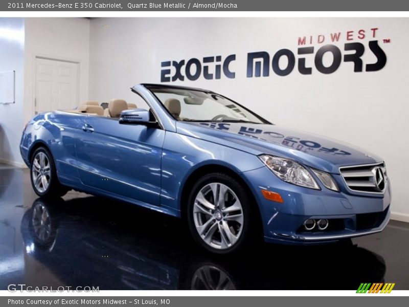 Quartz Blue Metallic / Almond/Mocha 2011 Mercedes-Benz E 350 Cabriolet