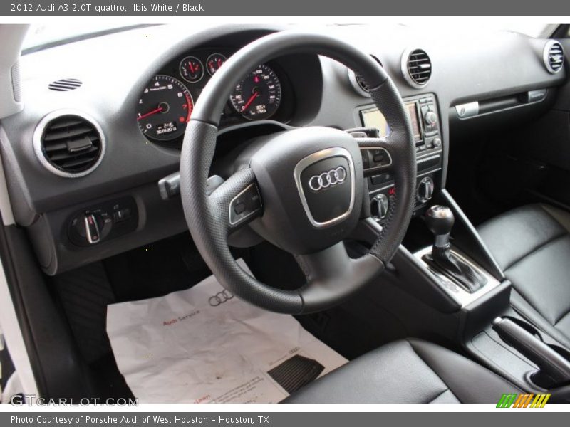 Ibis White / Black 2012 Audi A3 2.0T quattro