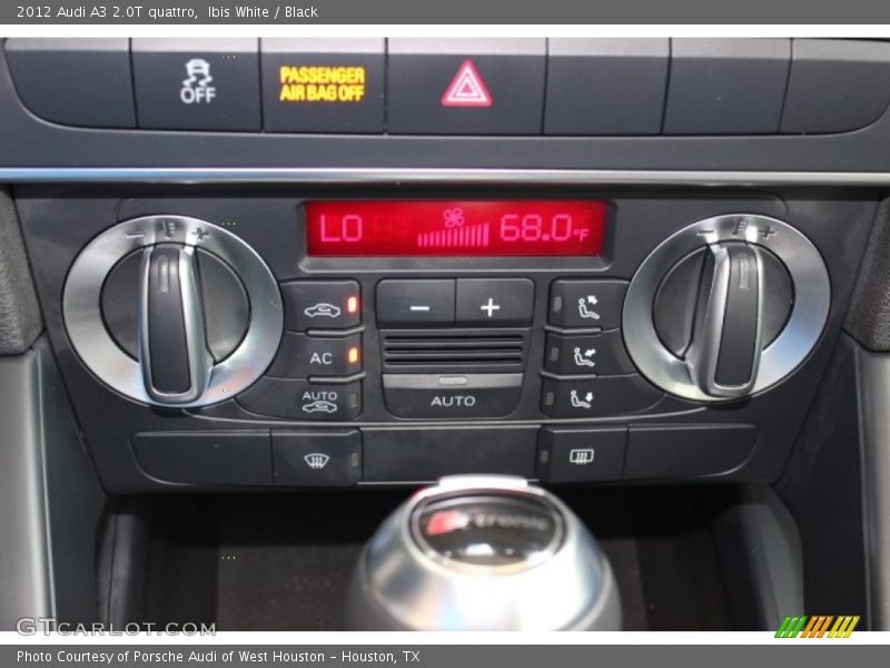 Ibis White / Black 2012 Audi A3 2.0T quattro