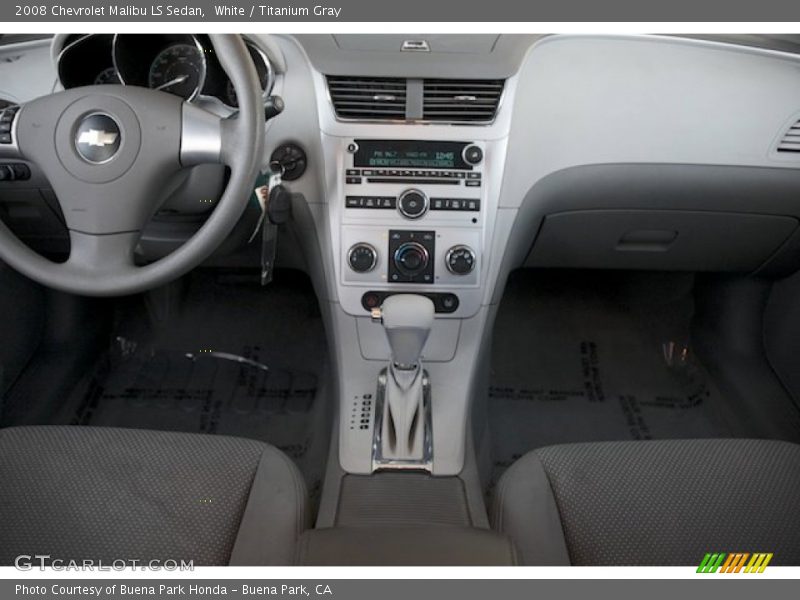 White / Titanium Gray 2008 Chevrolet Malibu LS Sedan