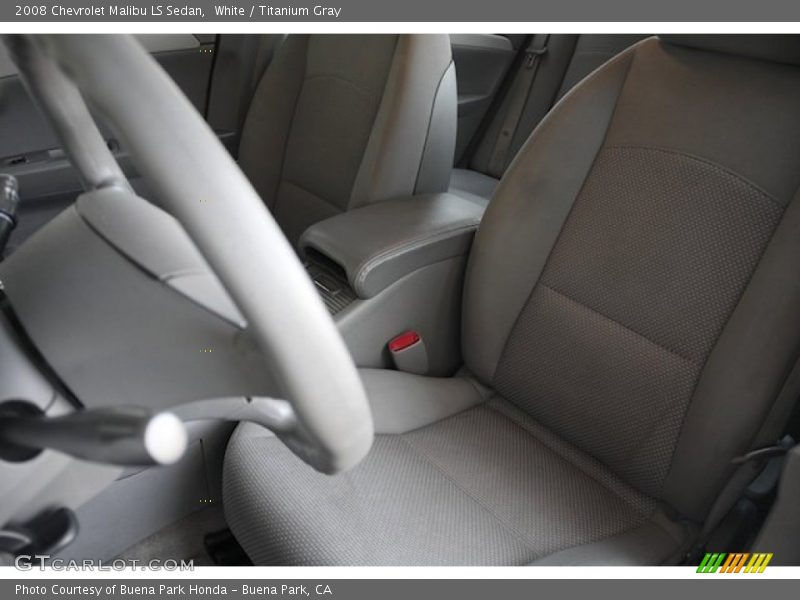 White / Titanium Gray 2008 Chevrolet Malibu LS Sedan