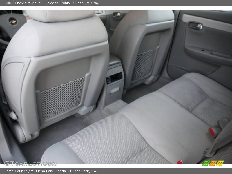 White / Titanium Gray 2008 Chevrolet Malibu LS Sedan