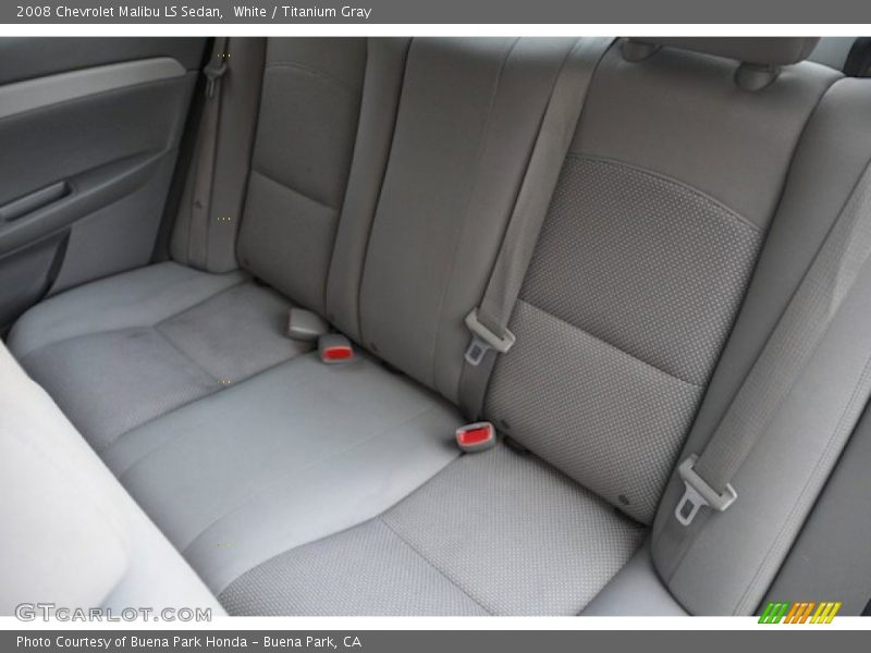 White / Titanium Gray 2008 Chevrolet Malibu LS Sedan