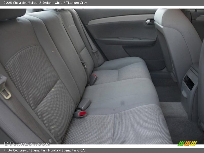 White / Titanium Gray 2008 Chevrolet Malibu LS Sedan