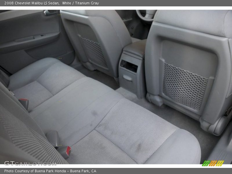 White / Titanium Gray 2008 Chevrolet Malibu LS Sedan