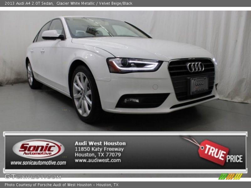Glacier White Metallic / Velvet Beige/Black 2013 Audi A4 2.0T Sedan