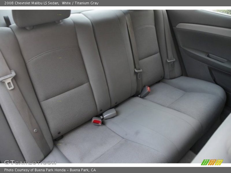 White / Titanium Gray 2008 Chevrolet Malibu LS Sedan