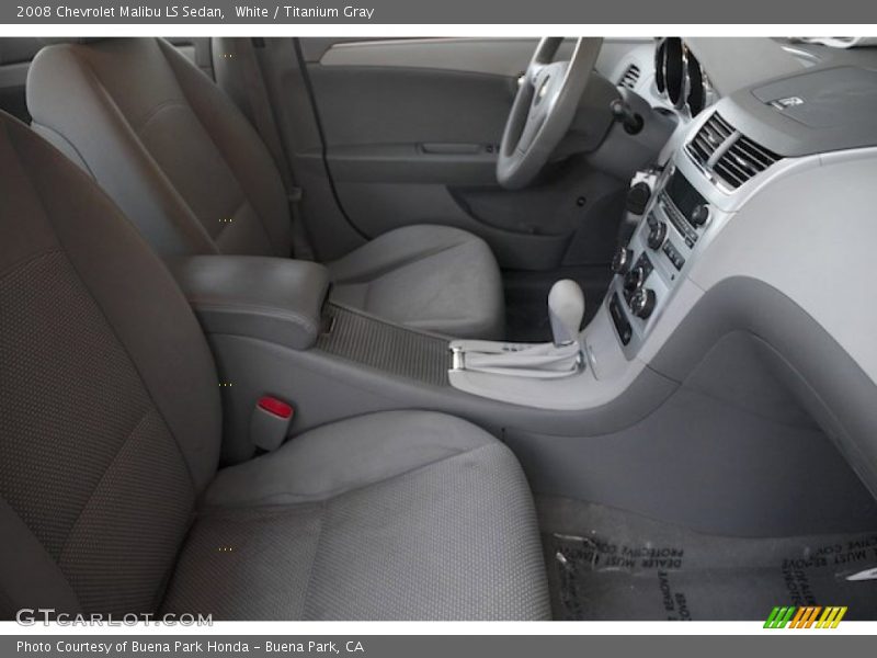 White / Titanium Gray 2008 Chevrolet Malibu LS Sedan
