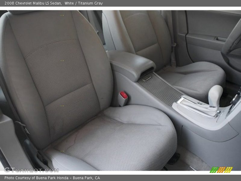 White / Titanium Gray 2008 Chevrolet Malibu LS Sedan