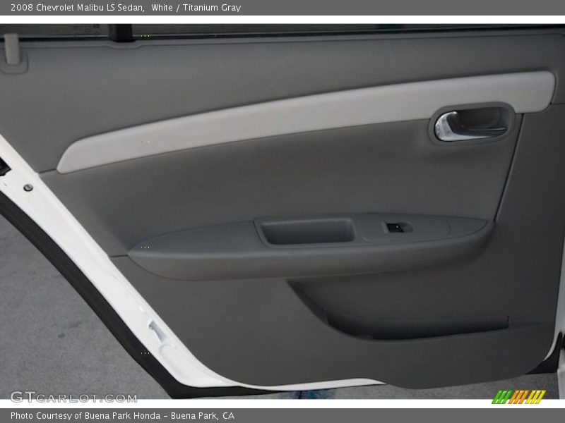 White / Titanium Gray 2008 Chevrolet Malibu LS Sedan