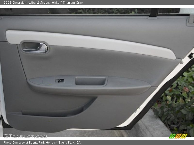 White / Titanium Gray 2008 Chevrolet Malibu LS Sedan