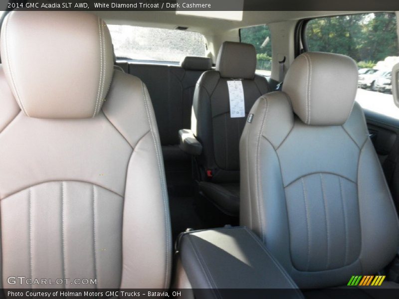 White Diamond Tricoat / Dark Cashmere 2014 GMC Acadia SLT AWD