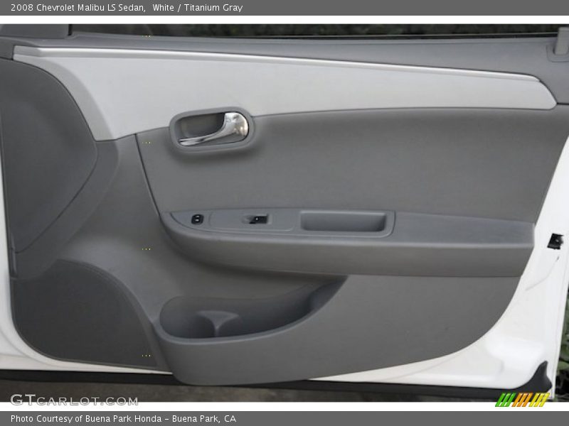 White / Titanium Gray 2008 Chevrolet Malibu LS Sedan