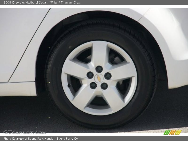 White / Titanium Gray 2008 Chevrolet Malibu LS Sedan