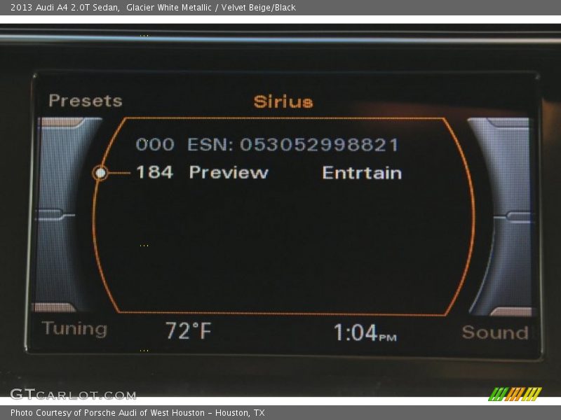 Glacier White Metallic / Velvet Beige/Black 2013 Audi A4 2.0T Sedan