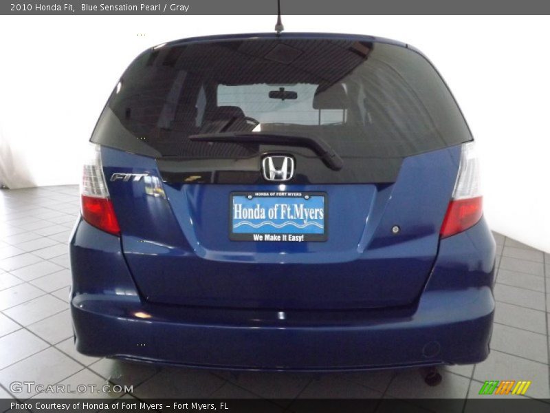 Blue Sensation Pearl / Gray 2010 Honda Fit