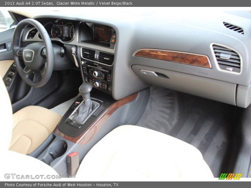 Glacier White Metallic / Velvet Beige/Black 2013 Audi A4 2.0T Sedan