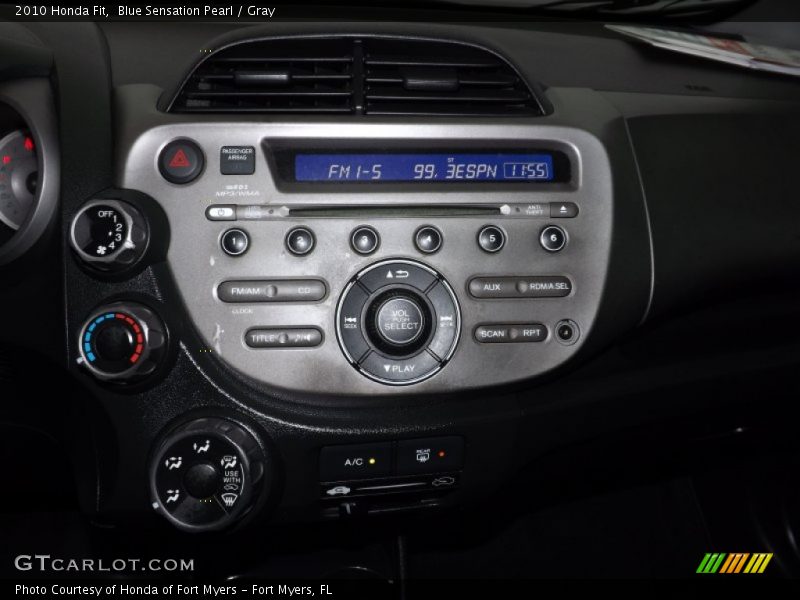 Blue Sensation Pearl / Gray 2010 Honda Fit