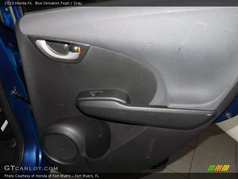 Blue Sensation Pearl / Gray 2010 Honda Fit