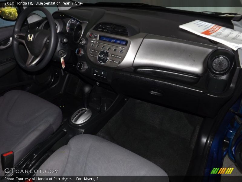 Blue Sensation Pearl / Gray 2010 Honda Fit