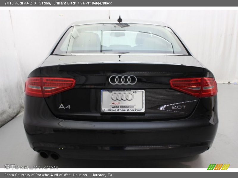 Brilliant Black / Velvet Beige/Black 2013 Audi A4 2.0T Sedan